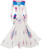 Thumbnail for your product : Yvette LIBBY N'guyen Paris - Women'S Silk Pleated Bathrobe In Athletic Style Exclusive Print - Water Puppet 1 - Color