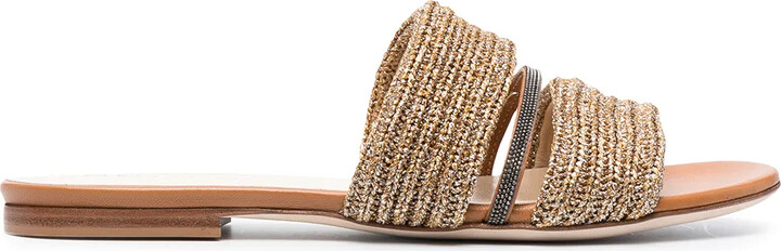 Fabiana Filippi Lurex Strap Sandals