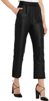 Thumbnail for your product : Isa Arfen Cotton and silk-blend faille straight-leg pants
