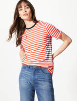 Thumbnail for your product : Marks and Spencer Pure Cotton Striped Straight Fit T-Shirt