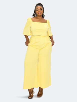 plus size yellow pants