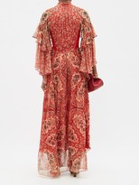 Thumbnail for your product : Etro Sash-neck Paisley-print Silk-chiffon Maxi Dress - Red Multi