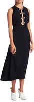 Thumbnail for your product : Proenza Schouler Sleeveless Barbell Front Crepe Midi Dress