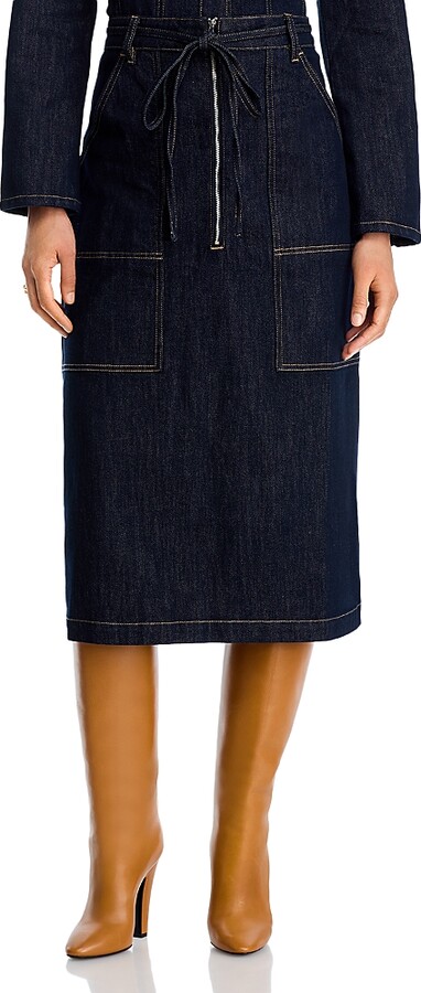 Gracia A Line Denim Skirt