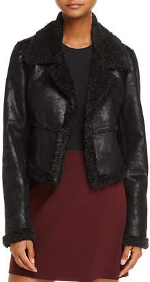 Ella Moss Claudine Faux-Leather and Faux-Shearling Jacket