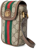 Thumbnail for your product : Gucci Ophidia GG Supreme Phone Case Crossbody Bag