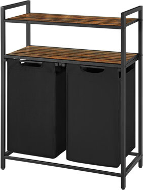 Laundry Sorter With 2 Pull-out And Removable Bags