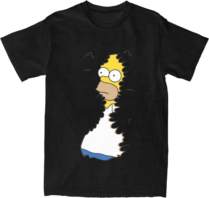 Miniso/Name Excellence Superior Products Streetwear T-Shirt Homer Simpson Face Cotton T-Shirts Novelty Tee Shirt for Men Beach Y2K Funny Loose Short Sleeve Top Tees