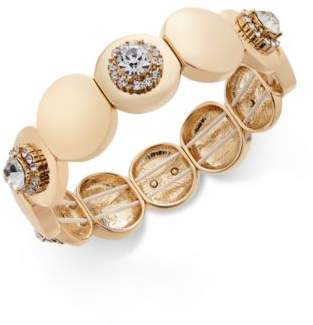 Charter Club Gold-Tone Crystal Stretch Bracelet, Created for Macy's