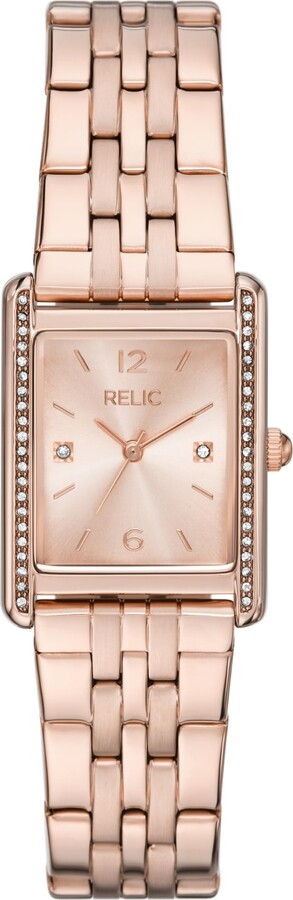 Relics Women's Alexandra Three-Hand Rose Gold-Tone Alloy Watch