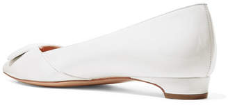Rupert Sanderson Aga Patent-leather Point-toe Flats - White