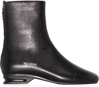 round toe flat ankle boots