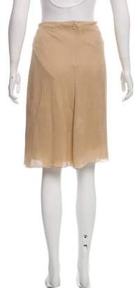 Prada Plisse Knee-Length Skirt