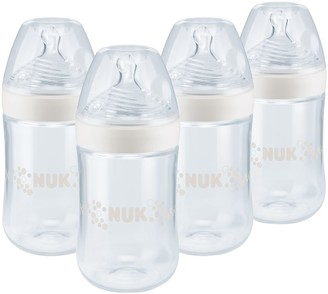 NUK Nature Sense 260ml Bottle with Silicone Teat, 6-18 months, Pack of 4