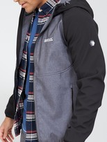 Thumbnail for your product : Regatta Arec Hooded Soft Shell Jacket - Black/Grey