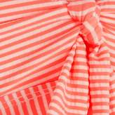 Thumbnail for your product : River Island Girls coral stripe knot front tankini set
