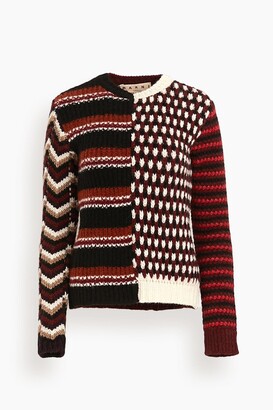 Marni Round Neck Sweater in Wine - ShopStyle