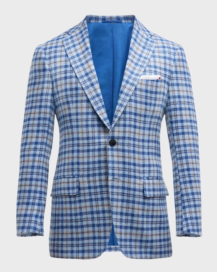 Kiton Men's Wool-Cashmere Check Sport Coat