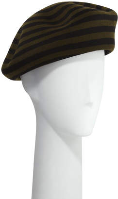 Marzi Striped Wool Beret Hat