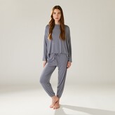 Thumbnail for your product : Love & Lore Iris Pajama Pant Set, Steel Blue Stripe XS