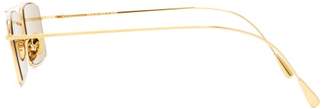 Cutler And Gross - Square Gold-plated Sunglasses - Mens - Yellow