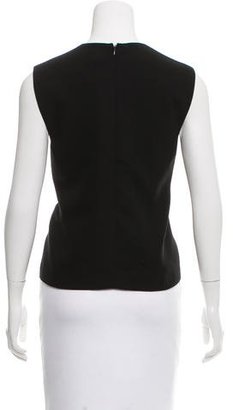 Opening Ceremony Sleeveless Vegan Leather-Accented Top