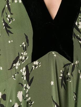 Etro contrast trim floral dress