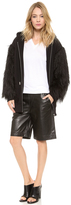 Thumbnail for your product : Faith Connexion Washed Leather Shorts
