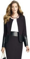 Thumbnail for your product : Anne Klein Leather Trim Jacket