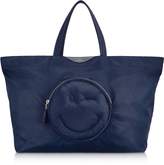Thumbnail for your product : Anya Hindmarch Navy Blue Nylon Large Chubby Smiley E/W Tote Bag
