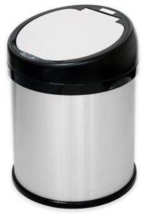 Halo 8-Gallon Stainless Steel Extra-Wide Round Sensor Trash Can