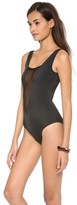 Thumbnail for your product : Norma Kamali V Neck Splied Mio One Piece Swimsuit
