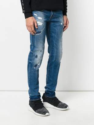 Marcelo Burlon County of Milan Mas slim-fit vintage-wash jeans