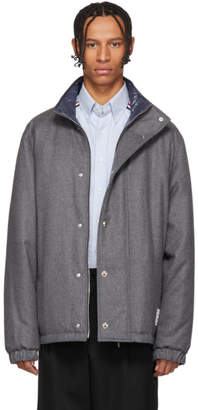 Thom Browne Reversible Grey Down Cashmere Jacket