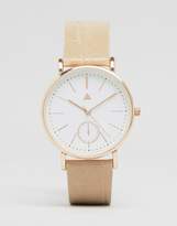 Thumbnail for your product : ASOS Large Clean Dial Nude Watch