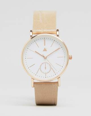 ASOS Large Clean Dial Nude Watch