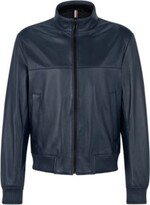 Thumbnail for your product : HUGO BOSS Bomber jacket in nappa leather