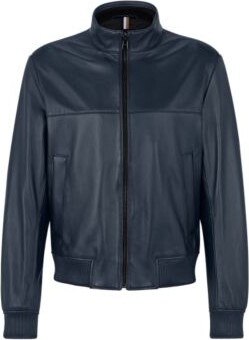 HUGO BOSS Bomber jacket in nappa leather