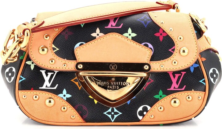 LOUIS VUITTON Multicolor Marilyn Black Monogram Hand Bag , Limited