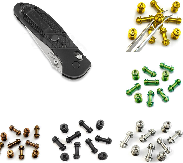 NONE Custom Titanium Material Folding Knife Replace Part Axis Lock Rivet Screws for Benchmade Griptilian 551 710 273 Mini Auto Adamas