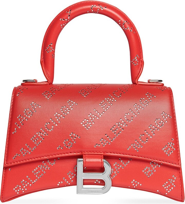 X Adidas Hourglass XS Leather Crossbody Bag in Red - Balenciaga