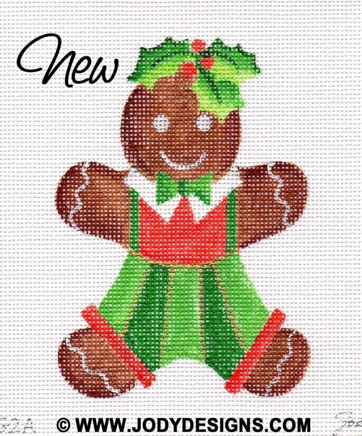 Gingerbread Christmas Boy Needlepoint Ornament G2A Jody Designs
