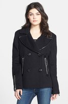 Thumbnail for your product : Betsey Johnson Double Breasted Peacoat (Online Only)
