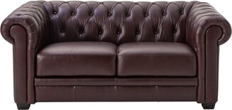 Argos Home Chesterfield 2 Seater Leather Sofa