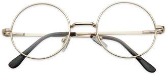 clear SunglassUP Sunglass Stop - Small Round Vintage Metal John Lennon Lens Eye Glasses (, Lens)