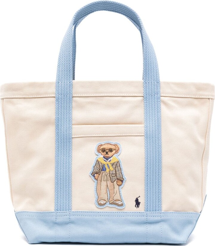 【Polo Ralph Lauren】Polo Bear Canvas Small Tote Polo Bear Canvas Small Tote