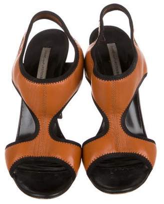 Diane von Furstenberg Bicolor Leather Sandals