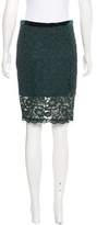 Thumbnail for your product : Smythe Velvet-Trimmed Lace Skirt w/ Tags