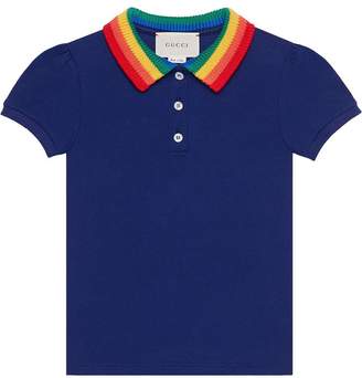 Gucci Kids Children's cotton polo with butterfly