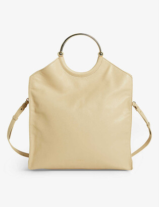 Claudie Pierlot Anouk ring-detail large leather shoulder bag - ShopStyle